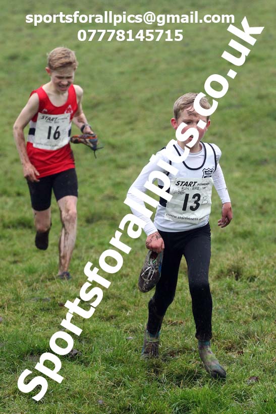 Boys under-13s, NECAA Junior Cross Country Relays, Thornley Farm, Peterlee, Saturday, December 12th. Photo: David T. Hewitson/Sports for All Pics